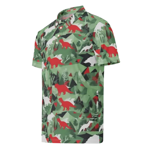 Redwood Raptor on a Men's Slim Fit Polo Shirt