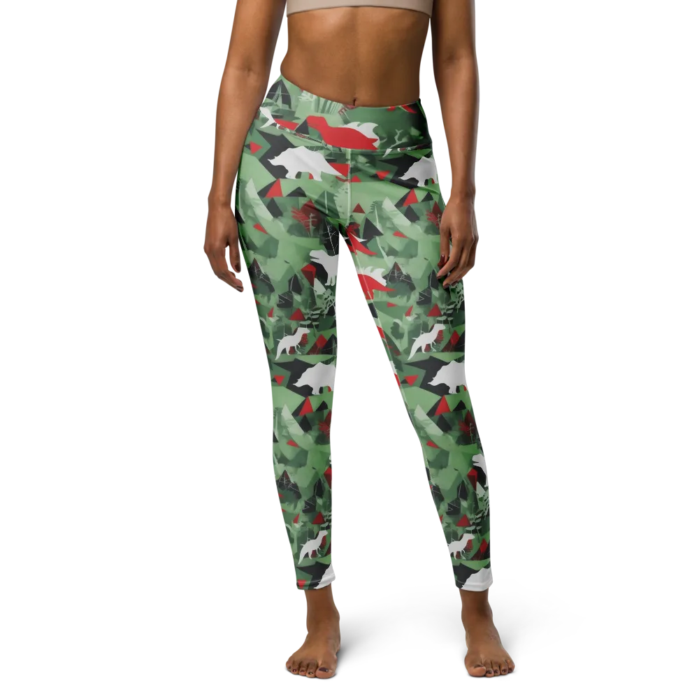 Redwood Raptor on Yoga Leggings — Front