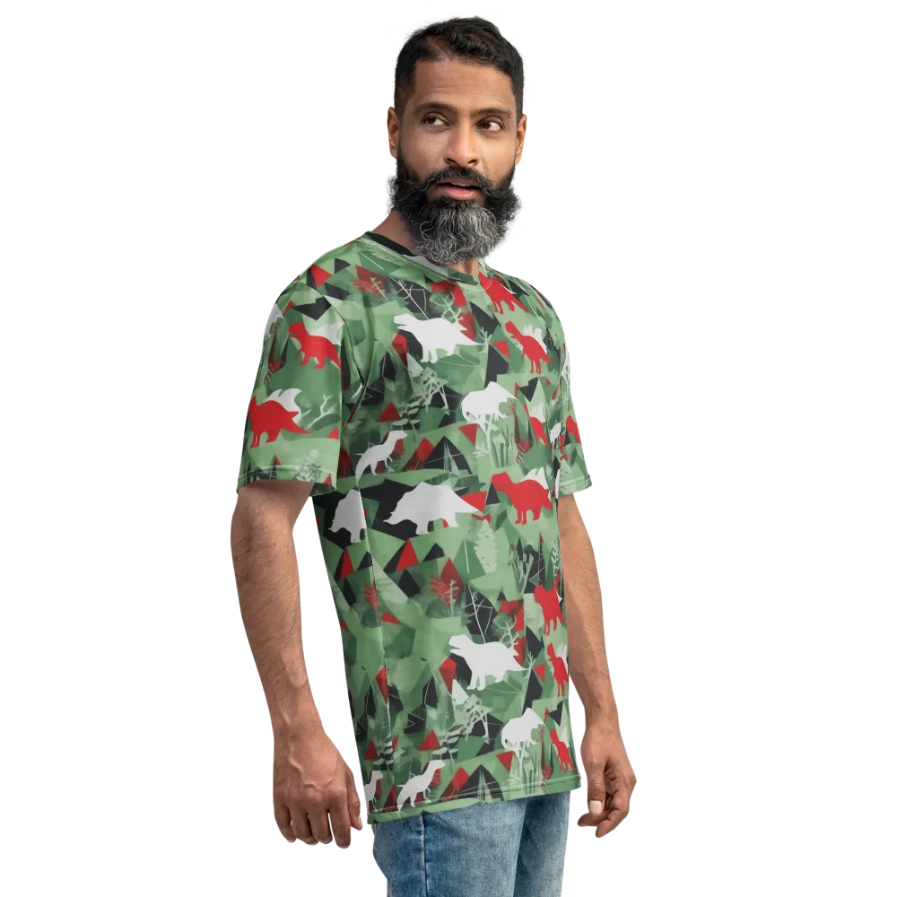 Redwood Raptor on Men's Crew Neck T-Shirt — Right