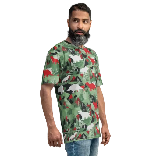 Redwood Raptor on a Men's Crew Neck T-Shirt