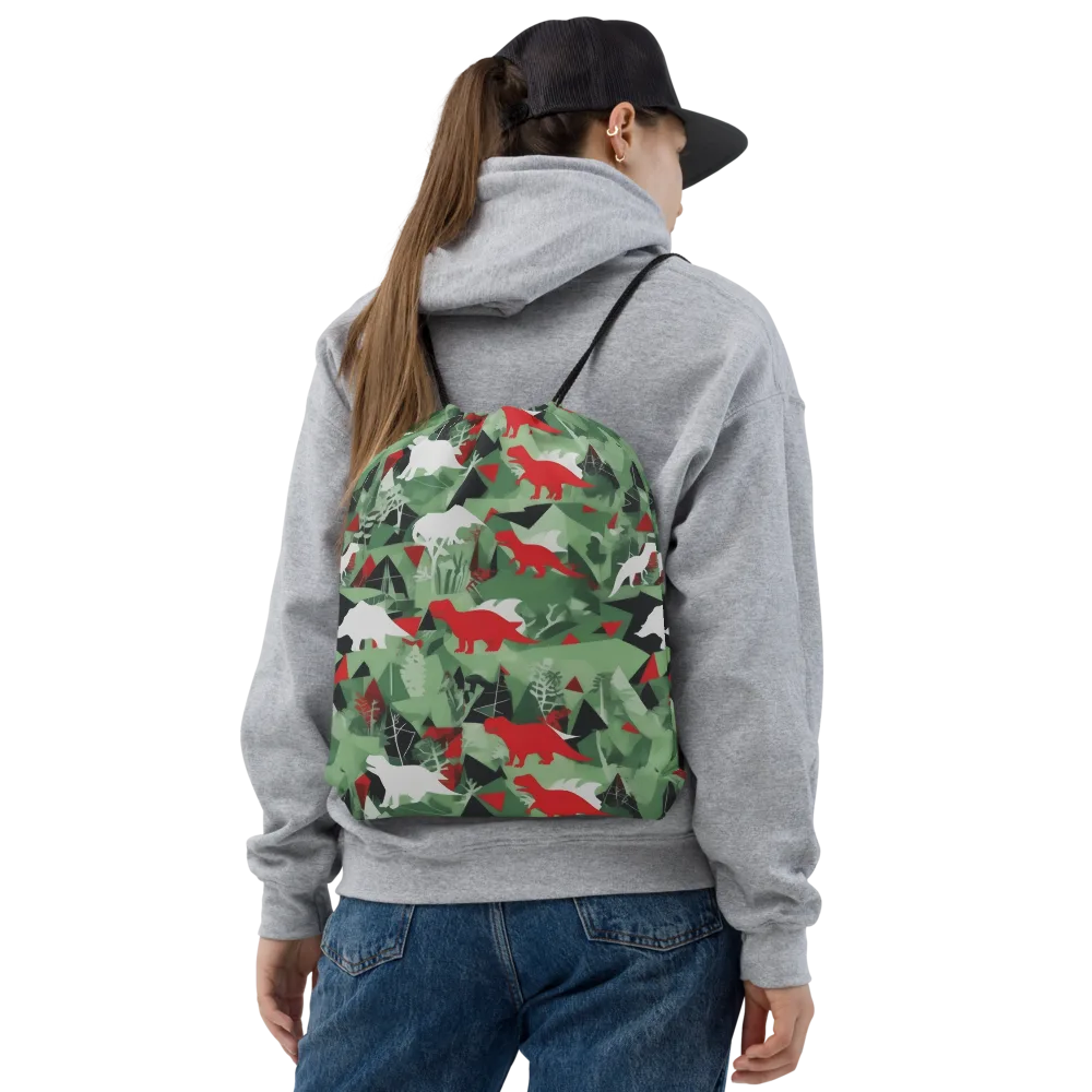 Redwood Raptor on Drawstring Bag — Front
