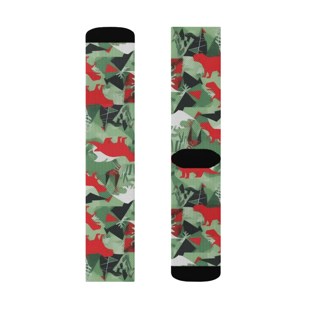 Redwood Raptor on Socks — Right Sock