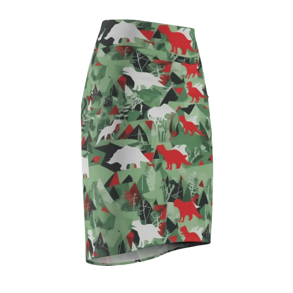 Redwood Raptor on Pencil Skirt — Front Side