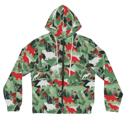 Redwood Raptor on a Women's Full-Zip Hoodie