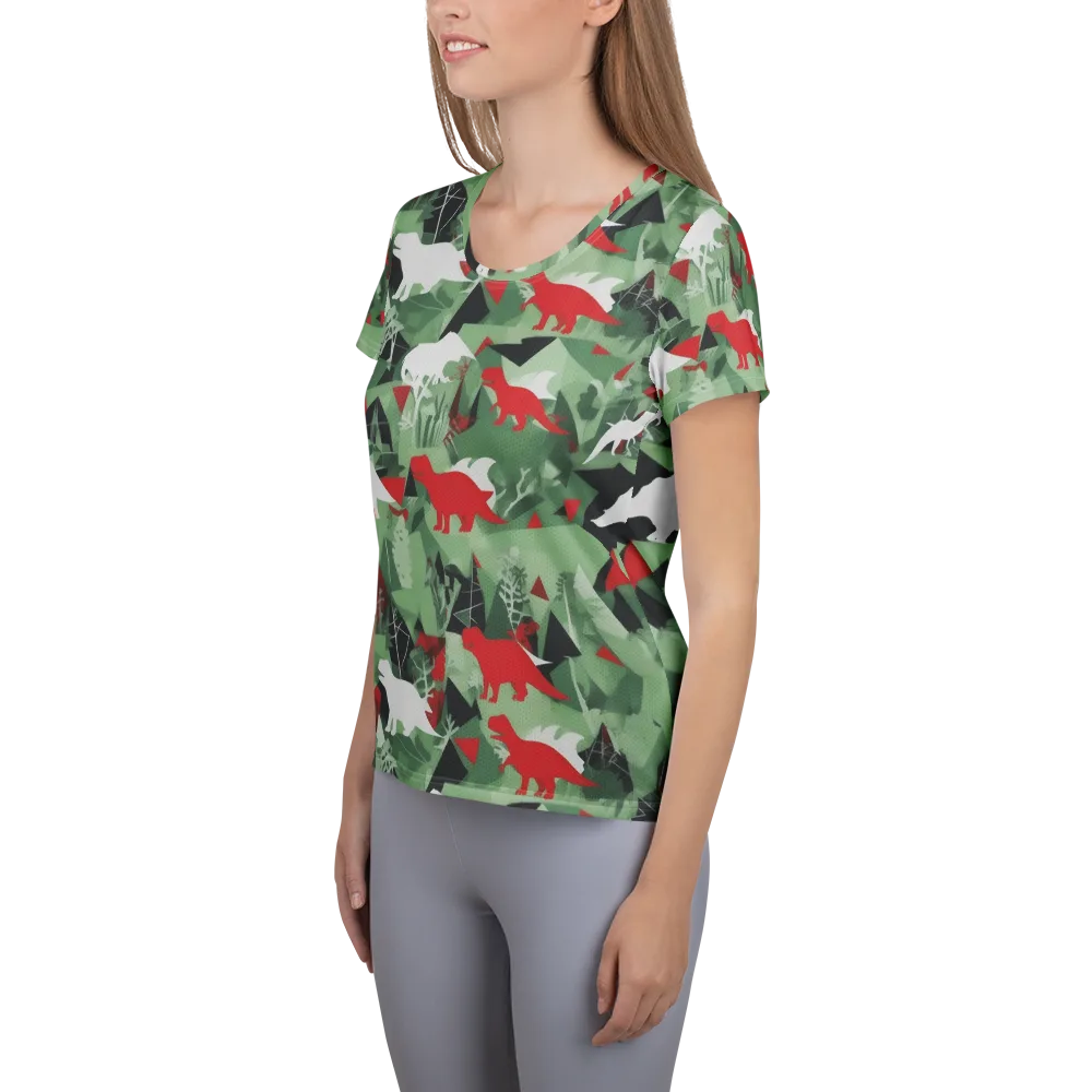 Redwood Raptor on Women's Athletic T-Shirt — Left