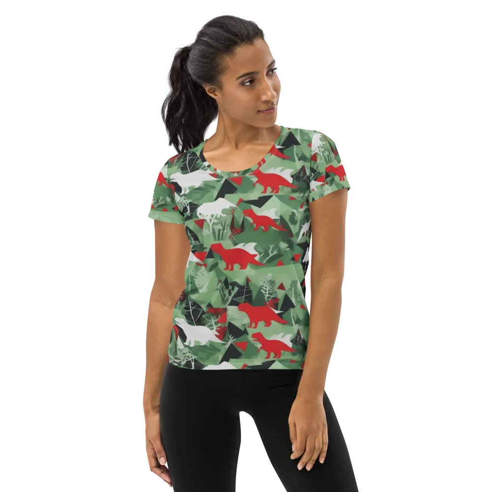 Redwood Raptor on Women's Athletic T-Shirt — Front