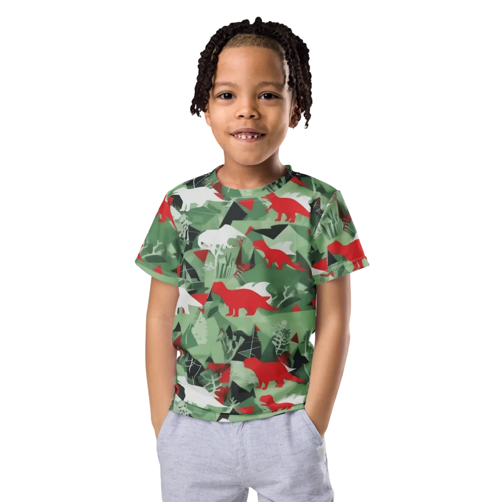 Redwood Raptor on Kids Crew Neck T-Shirt — Front