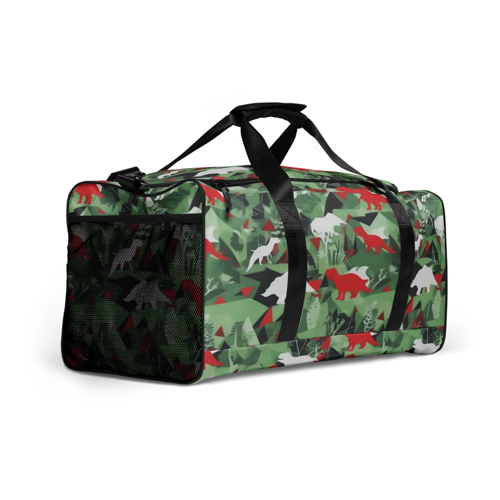 Redwood Raptor on Duffle Bag — Right Front