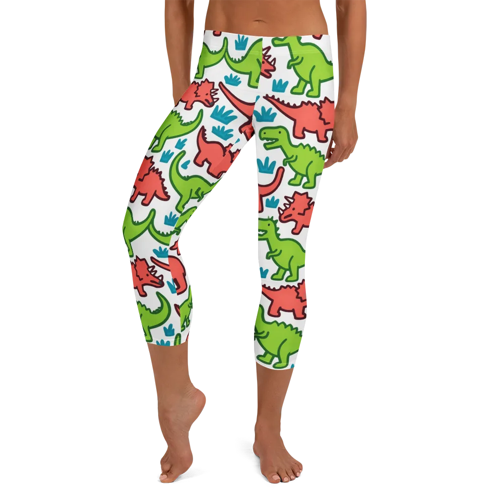 Roar And Roam on Capri Leggings — Front