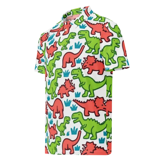 Roar And Roam on a Men's Slim Fit Polo Shirt