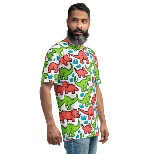 Roar And Roam on a Men's Crew Neck T-Shirt