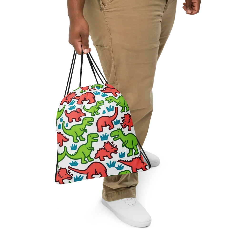 Roar And Roam on Drawstring Bag — Front