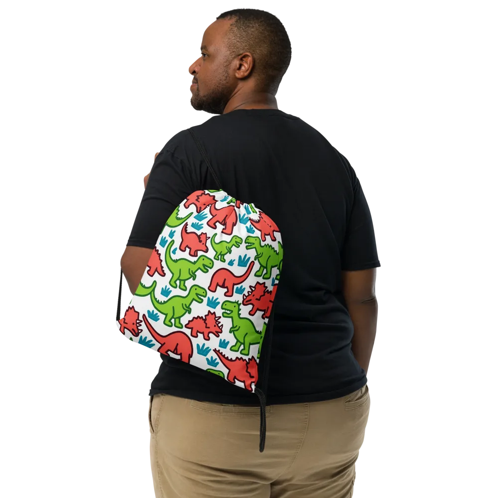 Roar And Roam on Drawstring Bag — Front