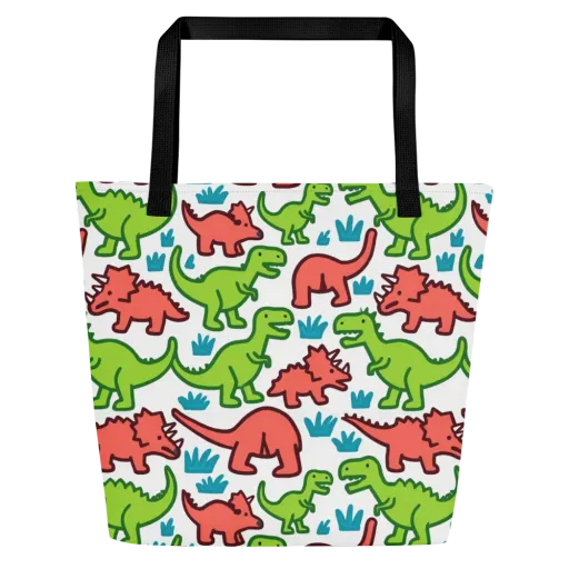 Roar And Roam on a Large Tote Bag W/ Pocket