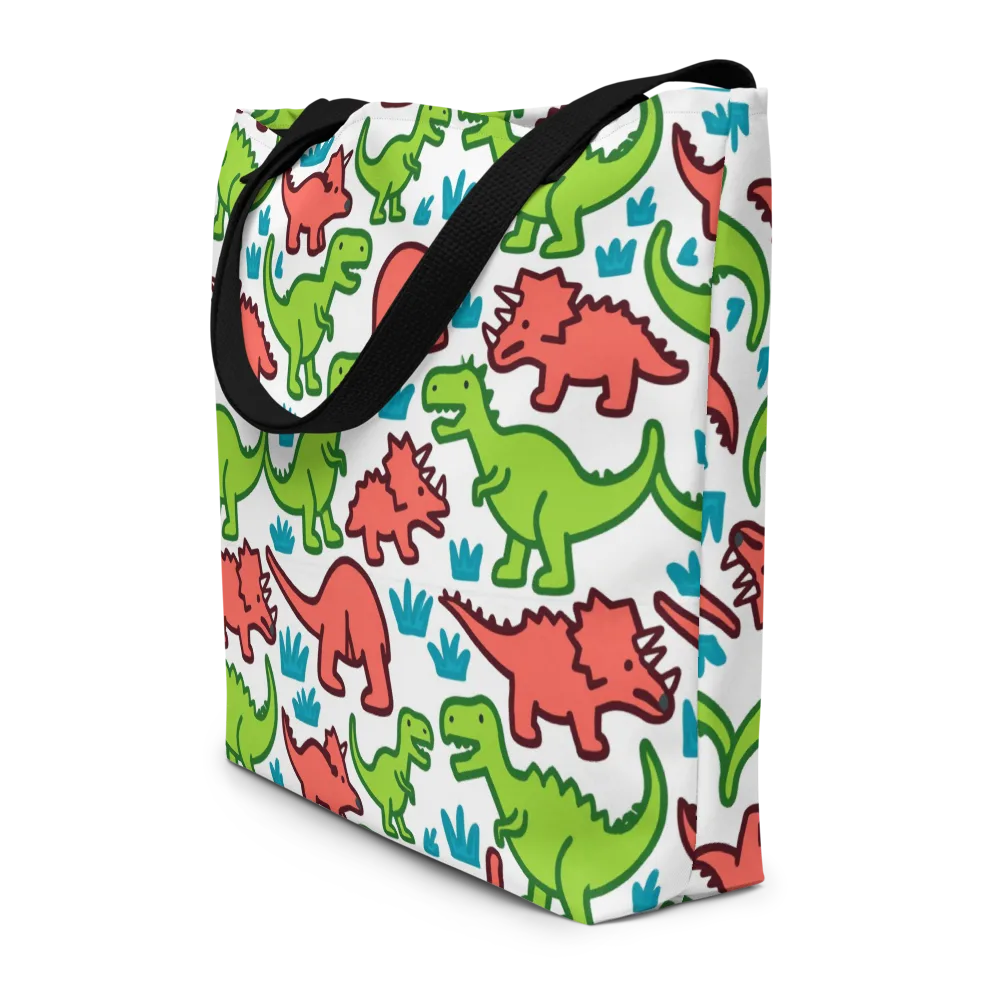 Roar And Roam on Large Tote Bag W/ Pocket — Front