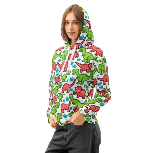 Roar And Roam on a Cotton Hoodie