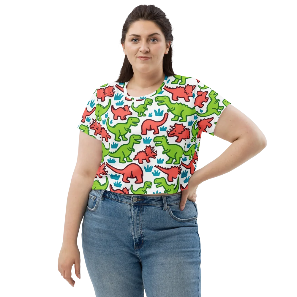 Roar And Roam on Crop Tee — Front