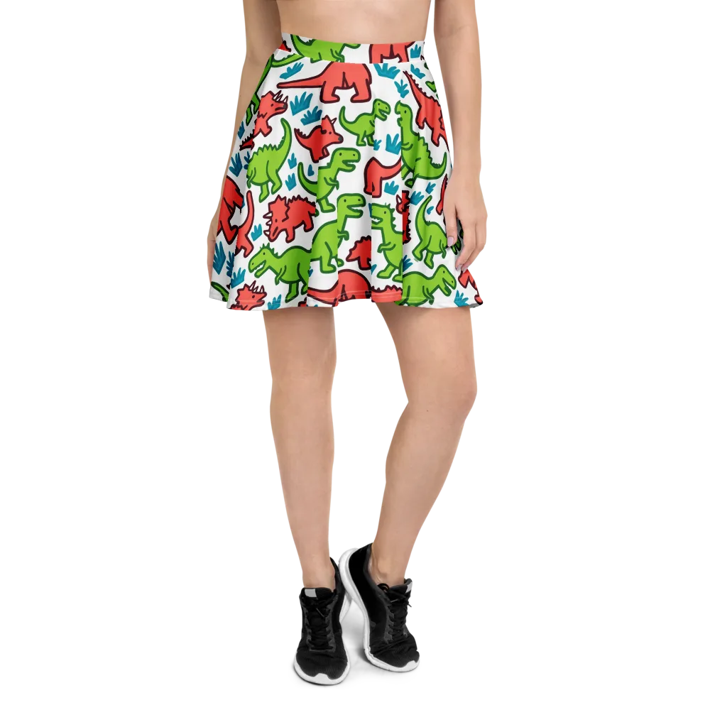 Roar And Roam on Skater Skirt — Front