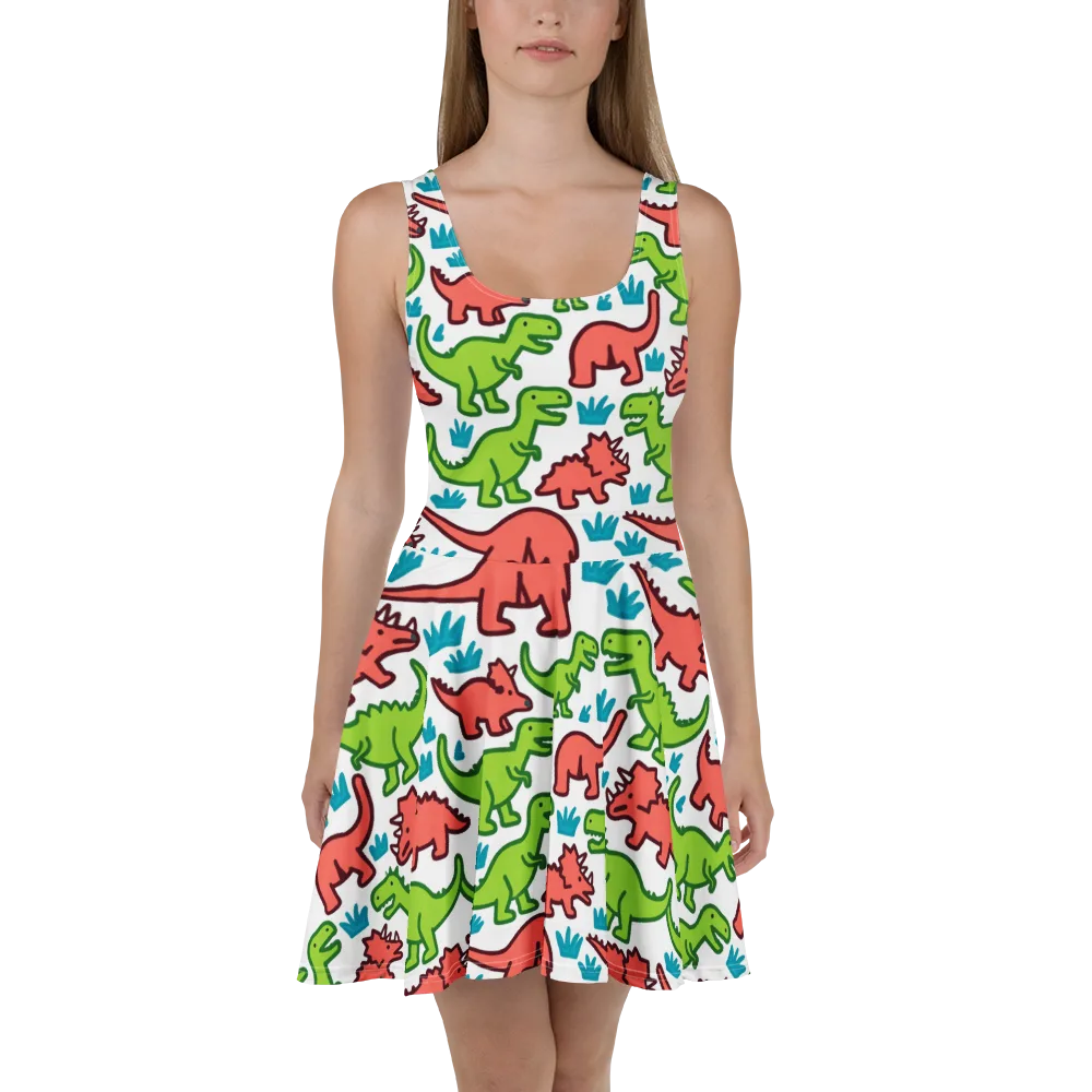 Roar And Roam on Skater Dress — Front