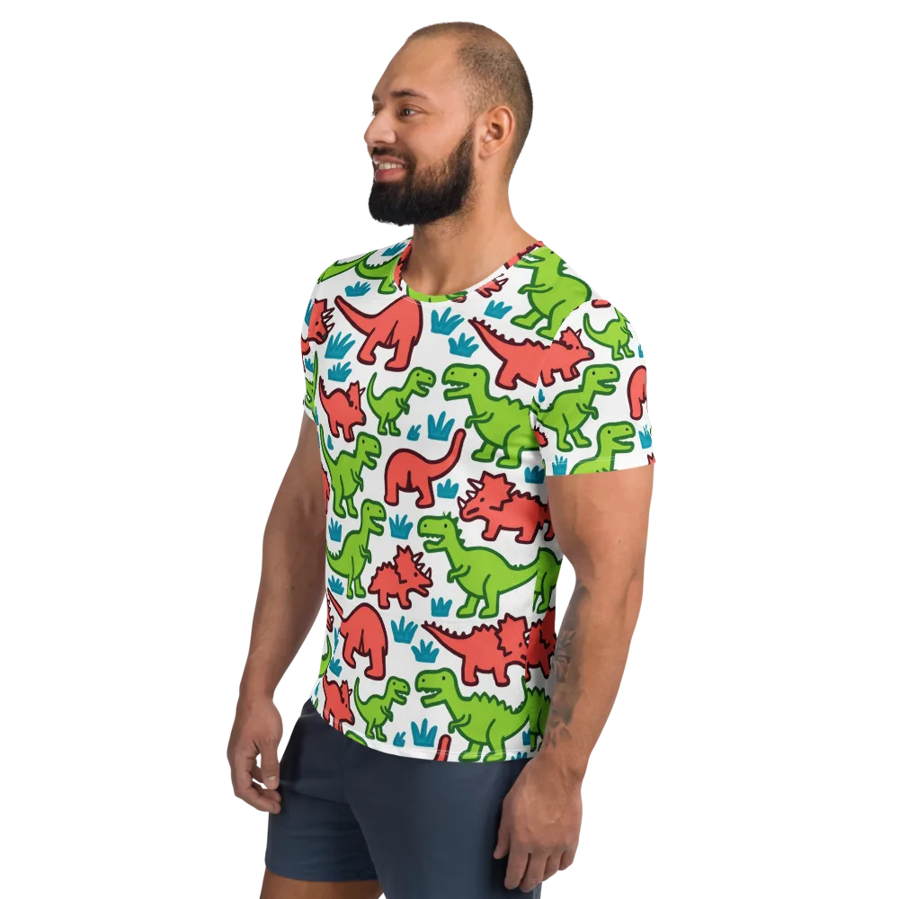 Roar And Roam on Men's Athletic T-Shirt — Left