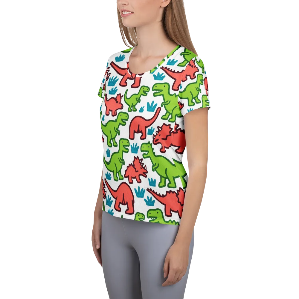 Roar And Roam on Women's Athletic T-Shirt — Left
