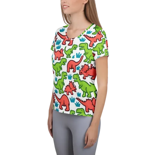 Roar And Roam on a Women's Athletic T-Shirt