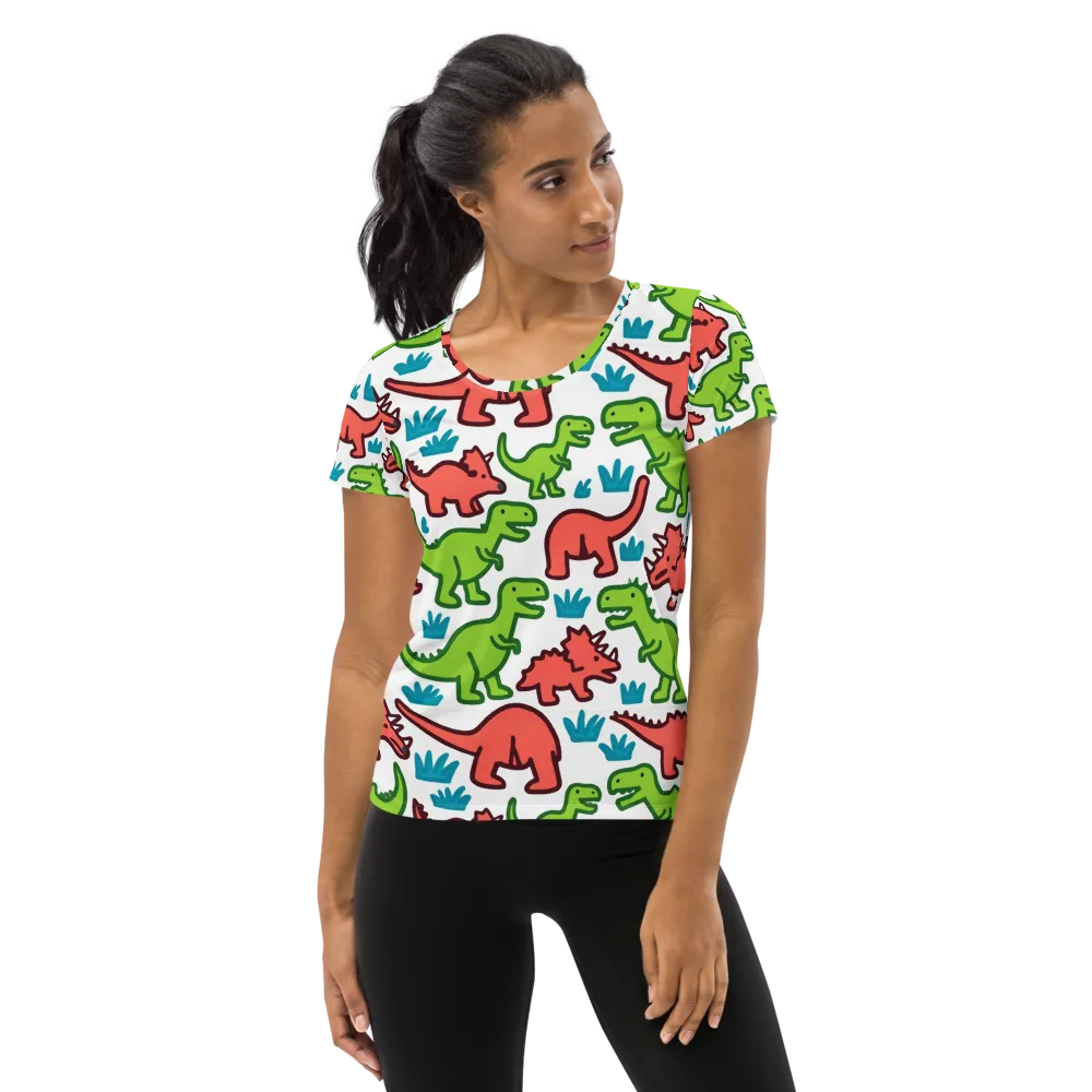 Roar And Roam on Women's Athletic T-Shirt — Front