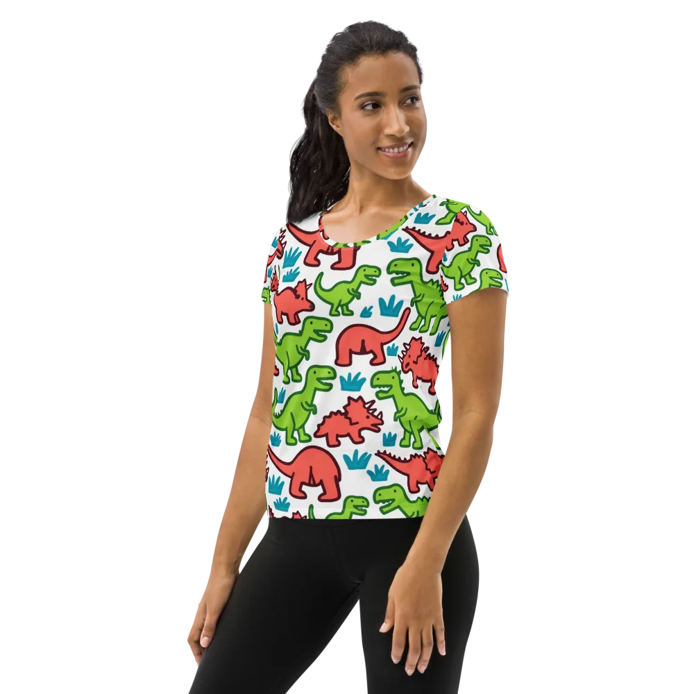 Roar And Roam on Women's Athletic T-Shirt — Left