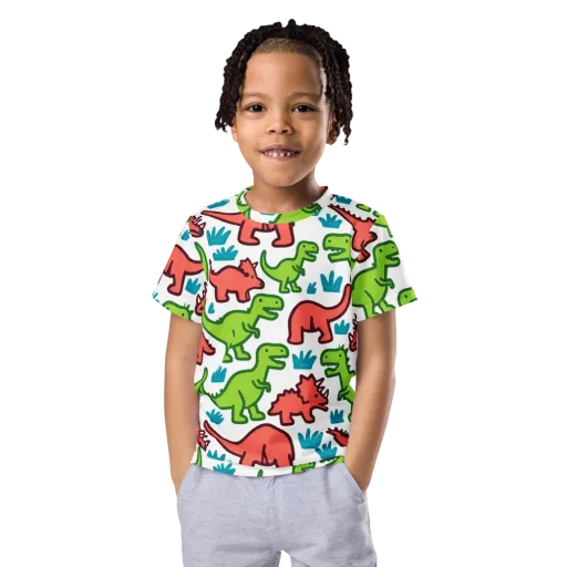 Roar And Roam on a Kids Crew Neck T-Shirt