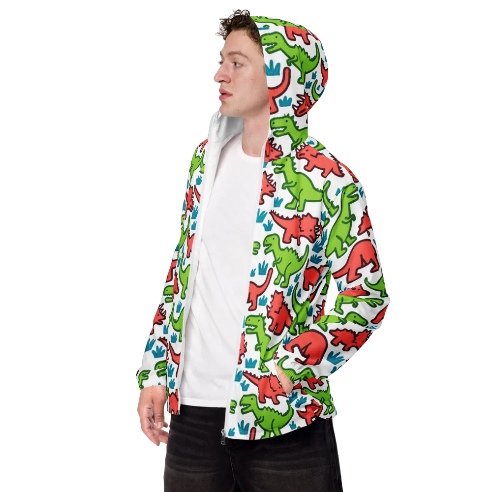 Roar And Roam on Men's Windbreaker — Left Front