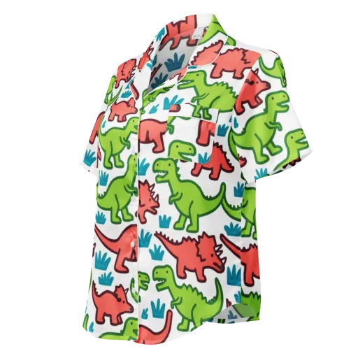 Roar And Roam on a Women's Short Sleeve Pajama Top