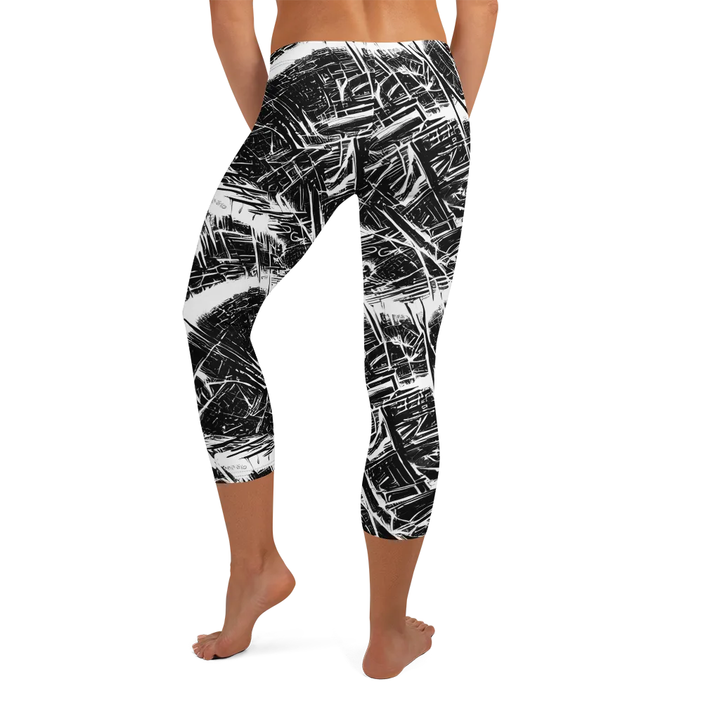 Ferriss Fractals on Capri Leggings — Back