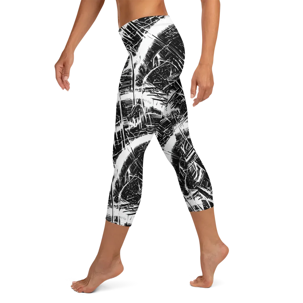 Ferriss Fractals on Capri Leggings — Left
