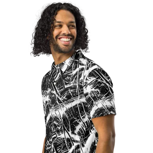 Ferriss Fractals on a Men's Slim Fit Polo Shirt