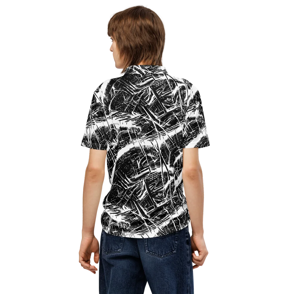 Ferriss Fractals on Men's Slim Fit Polo Shirt — Back