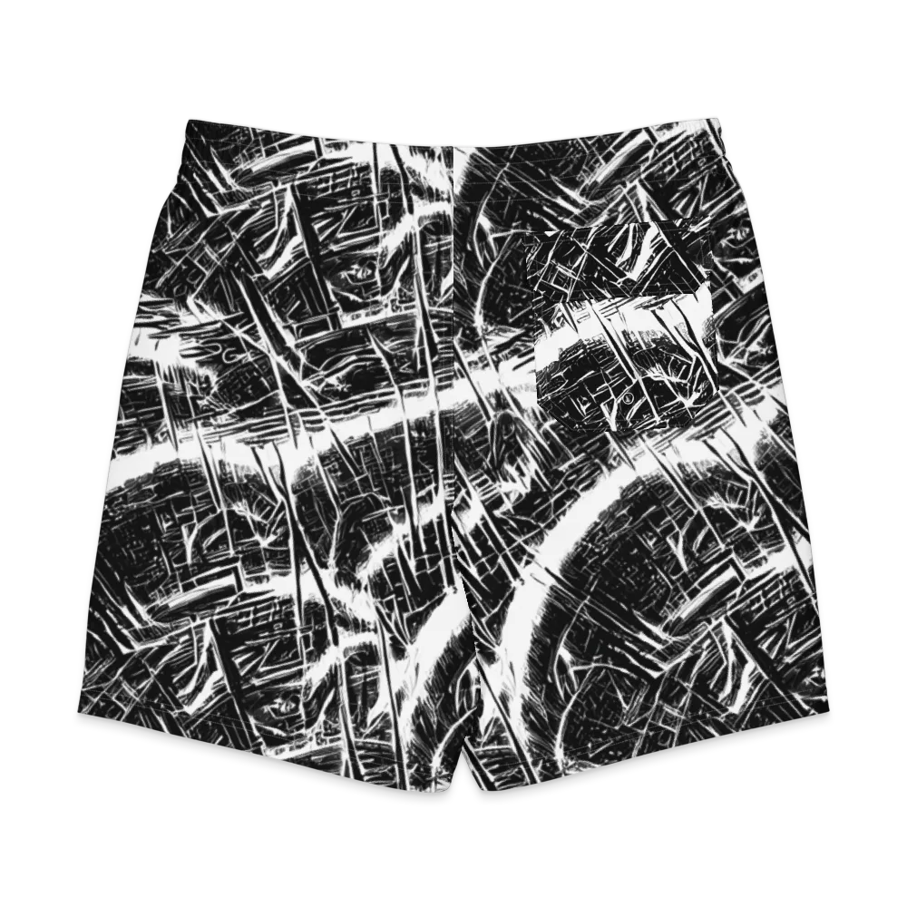 Ferriss Fractals on Men's Board Shorts — Back