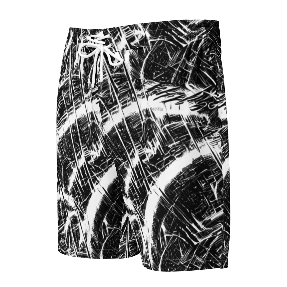 Ferriss Fractals on Men's Board Shorts — Front