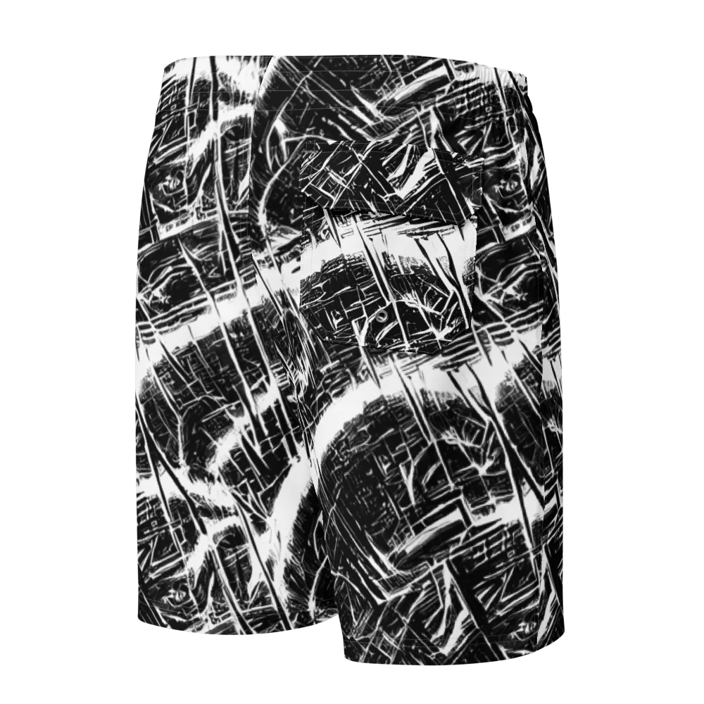 Ferriss Fractals on Men's Board Shorts — Back