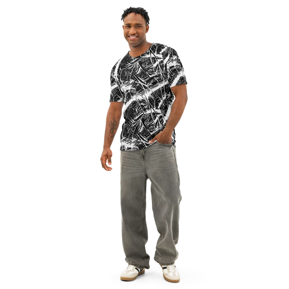 Ferriss Fractals on Men's Cotton Crew Neck T-Shirt — Front