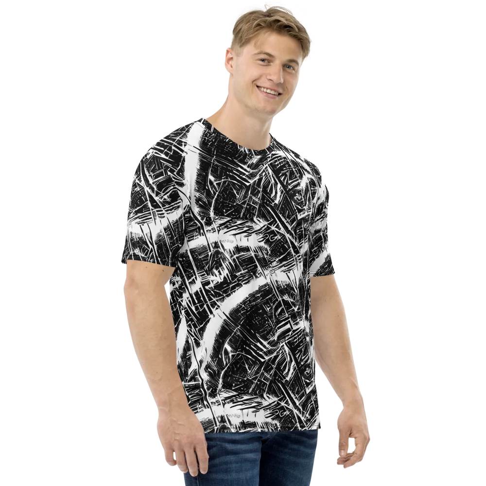 Ferriss Fractals on Men's Crew Neck T-Shirt — Right