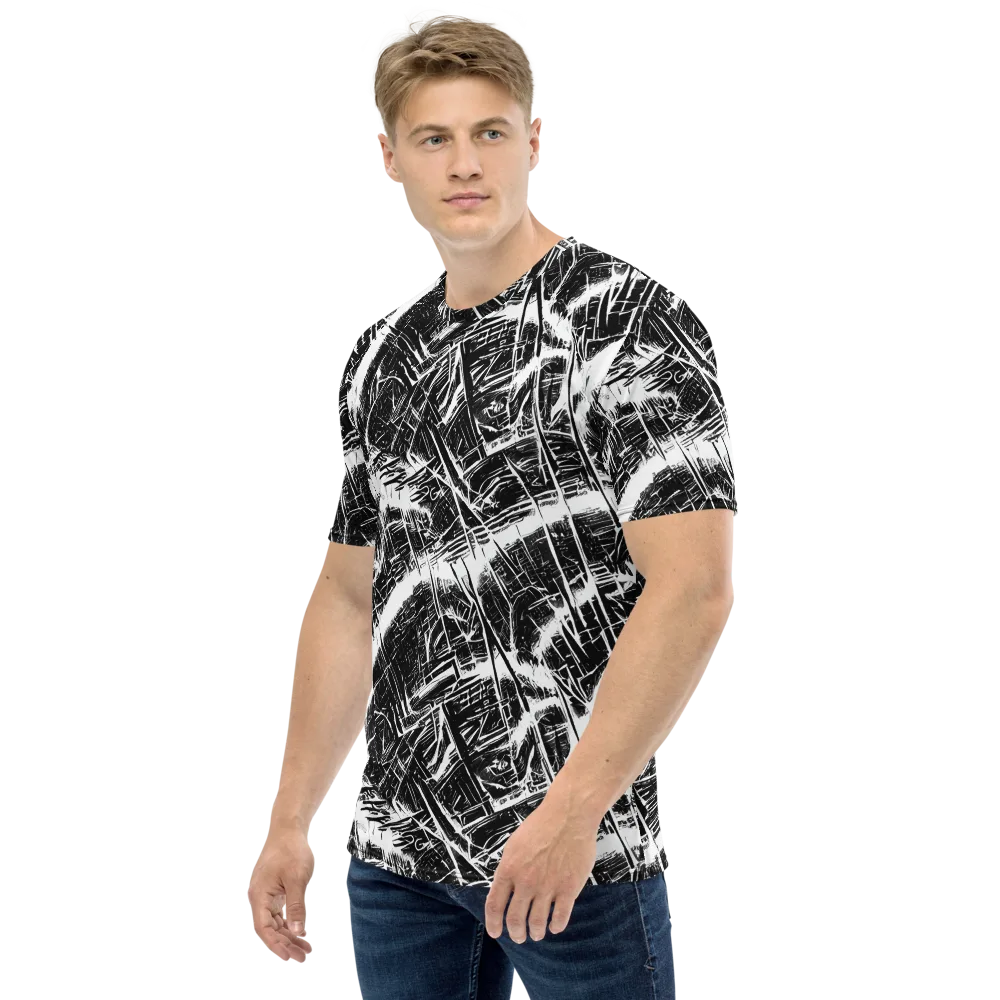 Ferriss Fractals on Men's Crew Neck T-Shirt — Left