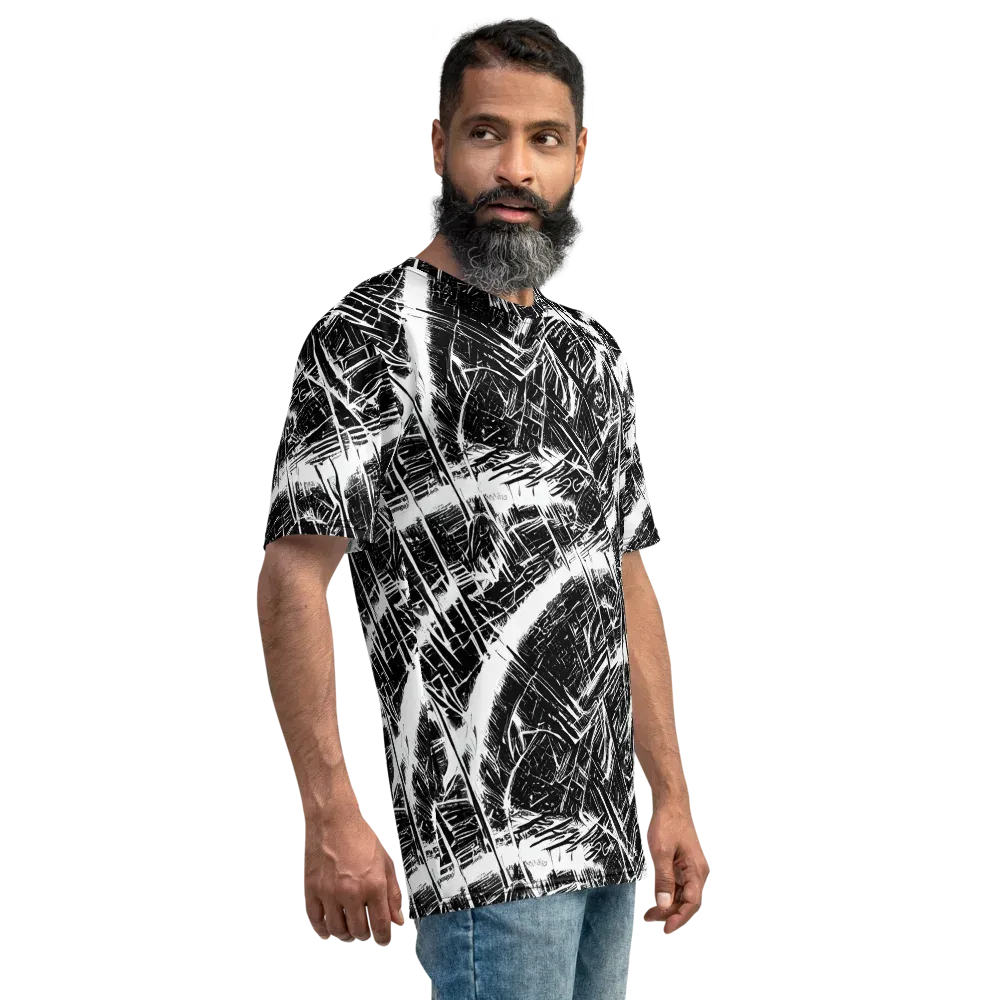 Ferriss Fractals on Men's Crew Neck T-Shirt — Right