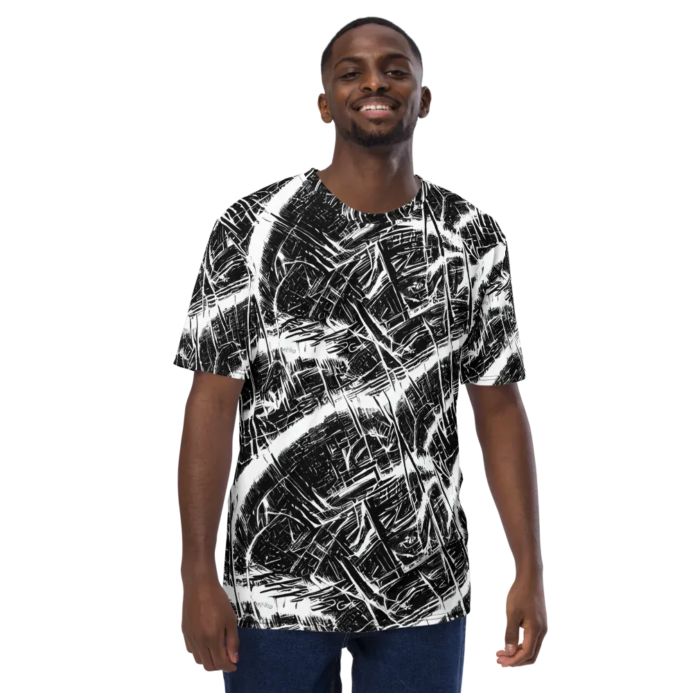 Ferriss Fractals on Men's Crew Neck T-Shirt — Front