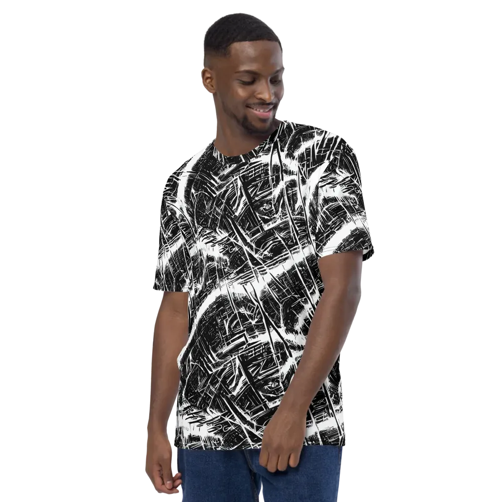 Ferriss Fractals on Men's Crew Neck T-Shirt — Left