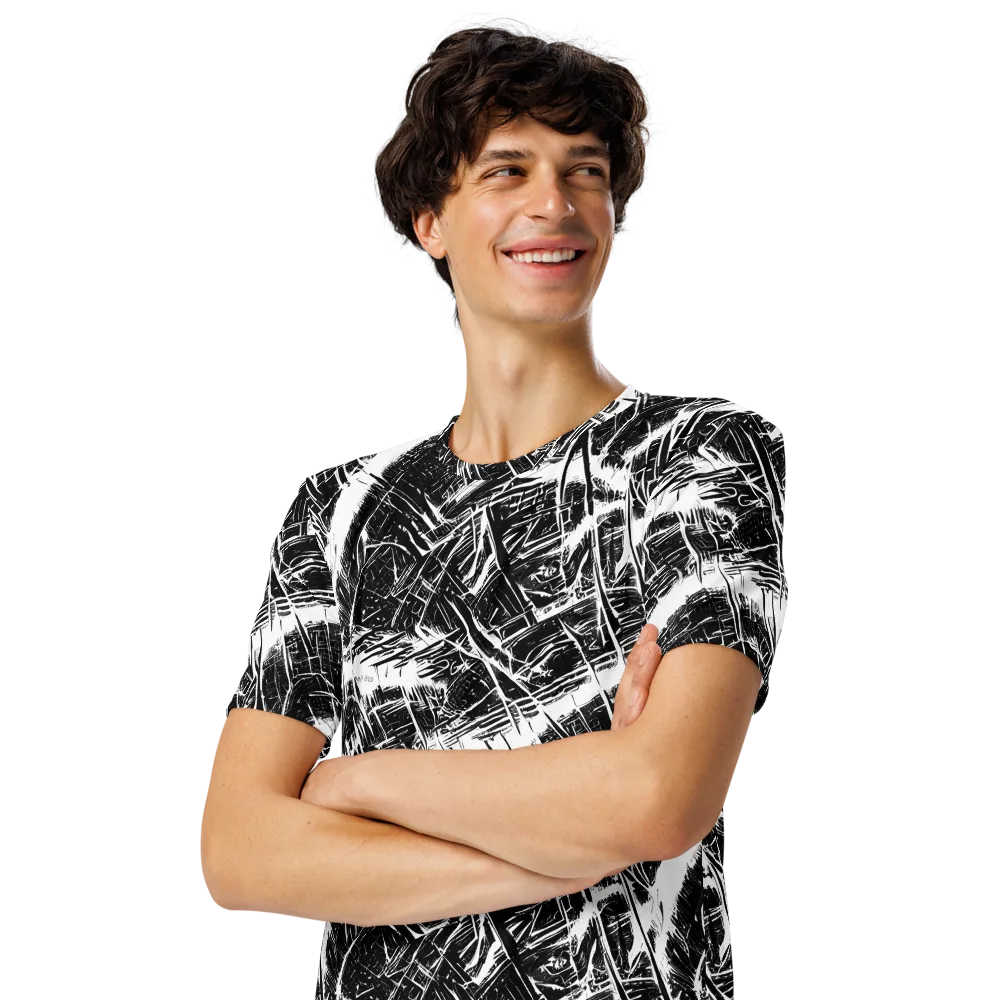 Ferriss Fractals on Men's Crew Neck T-Shirt — Left Front