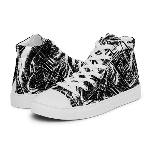 Ferriss Fractals on a Men's High Top Canvas Shoes