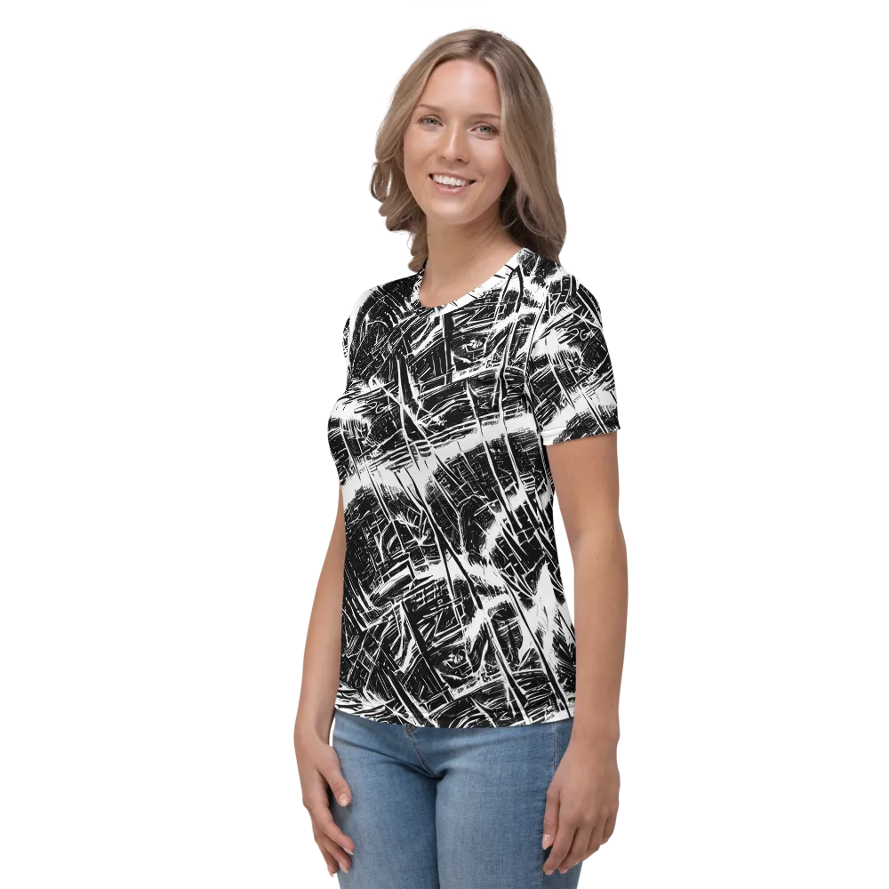 Ferriss Fractals on Women's Crew Neck T-Shirt — Left