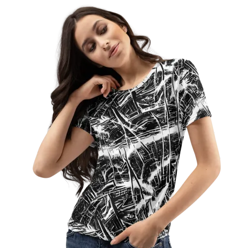 Ferriss Fractals on a Women's Crew Neck T-Shirt