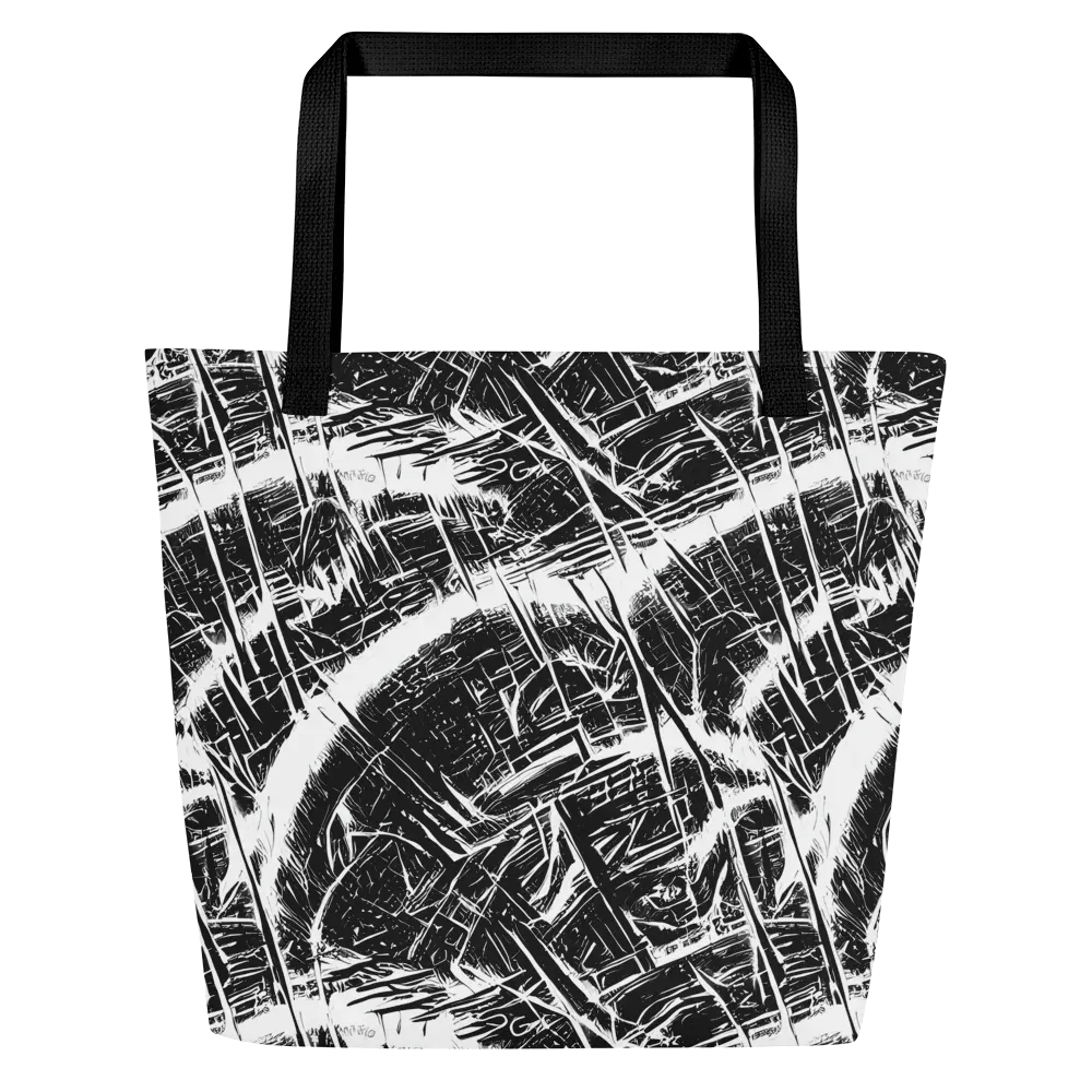 Ferriss Fractals on Large Tote Bag W/ Pocket — Front