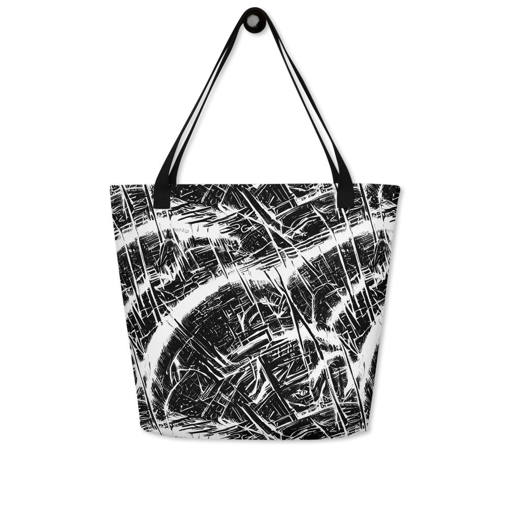 Ferriss Fractals on Large Tote Bag W/ Pocket — Front